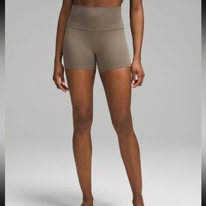 lululemon athletica High-Rise Biker Shorts in Taupe
